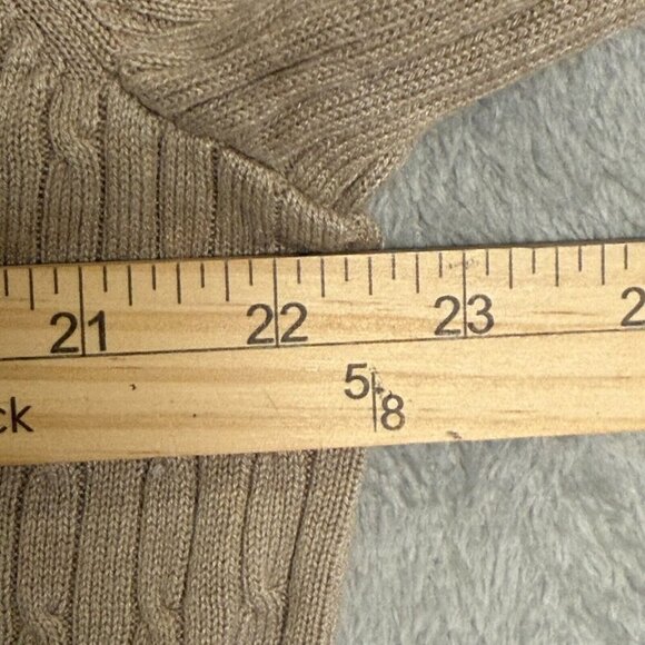 Evan Picone Plus Size 3X Tan Ribbed Mock Neck Sweater Long Sleeve Pullover - Picture 14 of 16